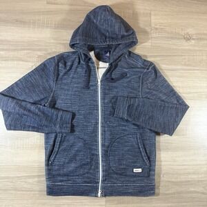 Johnnie-O Full Zip Hoodie ‎ Small Blue Polyester Blend Stretchy